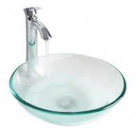 Upc Bathroom Furniture Tempered Glass Washing Hand Vessel Basin Sink BB420-12